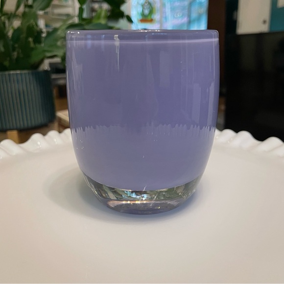 SOLD Glassybaby Purple Lavender Lilac Candle Votive Glass pre-triskelion - Picture 10 of 14